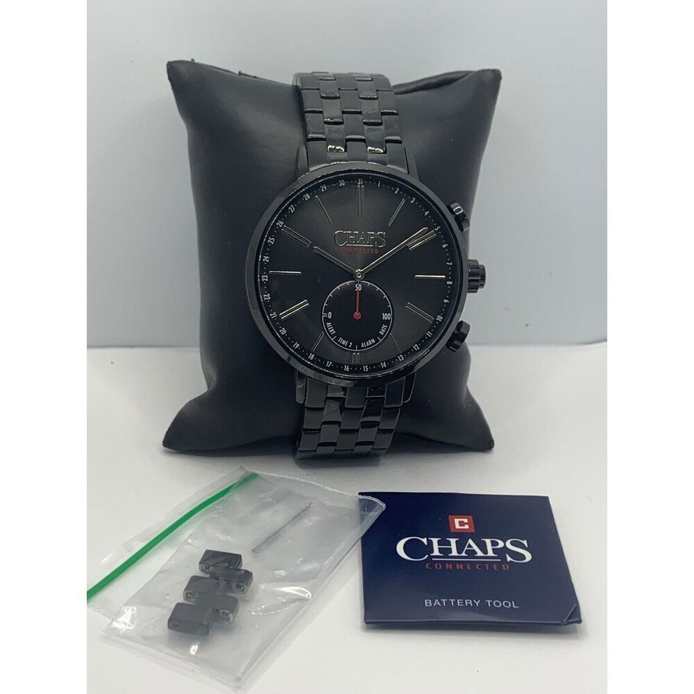 Chaps CHPT3101 Men's Black Stainless Steel Analog Black Dial Quartz Watch LW83